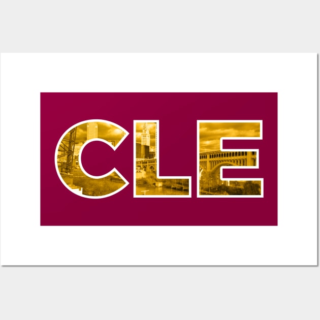 Cleveland Cavaliers Skyline Wall Art by StupidHead